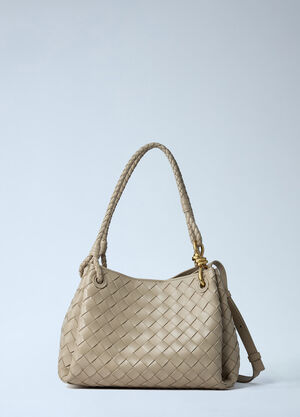 Bottega Veneta Small Parachute Shoulder Bag Ecru bov0261051