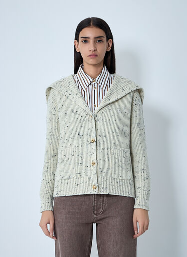 Wool English Rib Cardigan Bottega Veneta Wool English Rib Cardigan Sand bov0262042