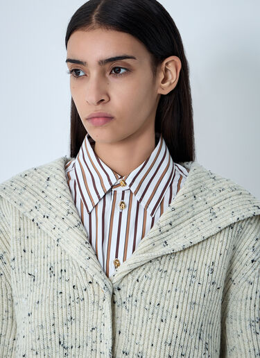 Wool English Rib Cardigan Bottega Veneta Wool English Rib Cardigan Sand bov0262042