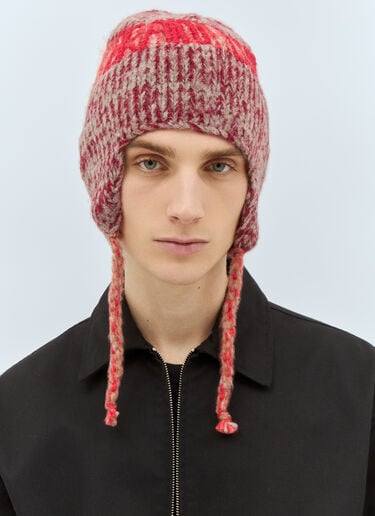 Alpaca Knit Ear Flap Beanie Hat Brain Dead Alpaca Knit Ear Flap Beanie Hat Red bra0158006