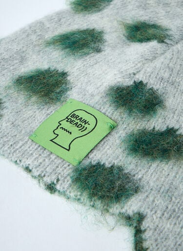Logo Motif Beanie Hat Brain Dead Logo Motif Beanie Hat Olive bra0160006