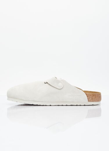 Birkenstock Boston 绒面革便鞋 白 brk0352004