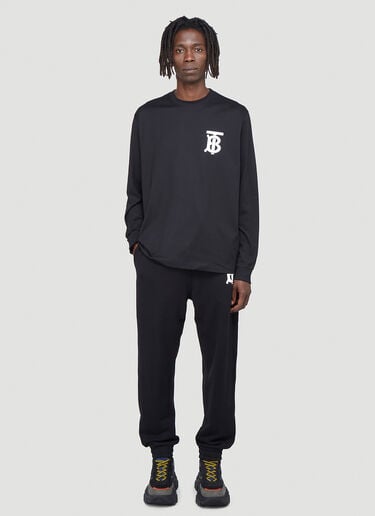 TB Monogram Long-Sleeved T-Shirt Burberry TB Monogram Long-Sleeved T-Shirt Black bur0139005