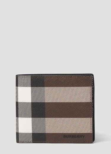 双折格纹钱包 Burberry 双折格纹钱包 棕色 bur0148070