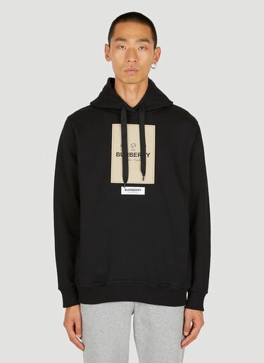 Logo Patch Hooded Sweatshirt Burberry Logo Patch Hooded Sweatshirt Black bur0149043