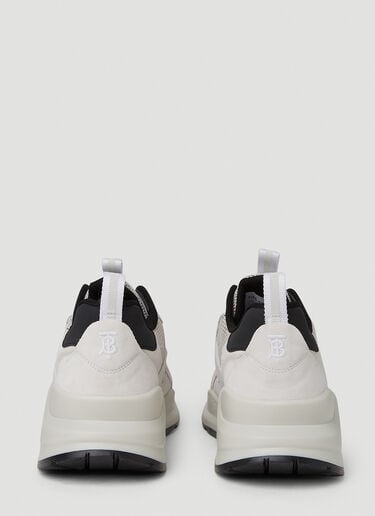 复古格纹网布运动鞋 Burberry 复古格纹网布运动鞋 白色 bur0151056