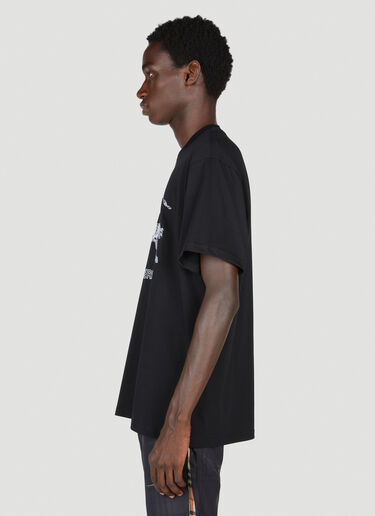Embroidered EKD Cotton T-Shirt Burberry Embroidered EKD Cotton T-Shirt Black bur0153027