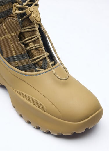 Check Scoot Trek Boots Burberry Check Scoot Trek Boots Green bur0158010