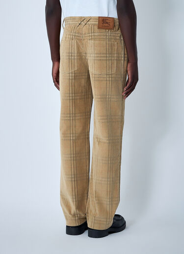 Burberry Cotton Check Pants Beige bur0161010