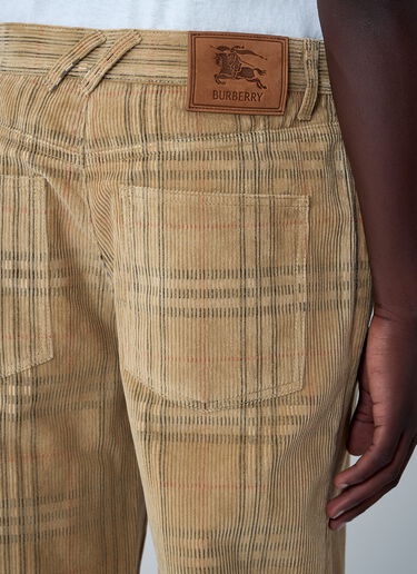 Cotton Check Pants Burberry Cotton Check Pants Beige bur0161010