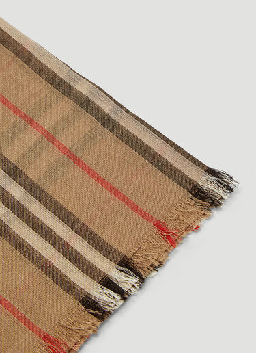 Heritage Stripe and Vintage Check Scarf Burberry Heritage Stripe and Vintage Check Scarf Beige bur0237020