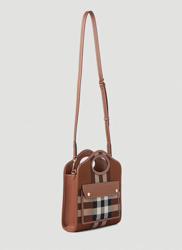Pocket Check Mini Shoulder Bag Burberry Pocket Check Mini Shoulder Bag Brown bur0247081
