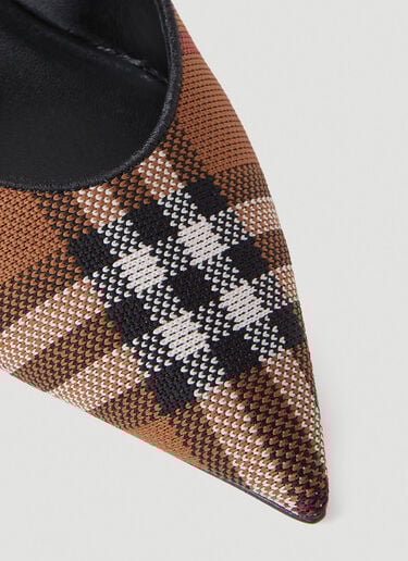 格纹小猫跟鞋 Burberry 格纹小猫跟鞋 棕色 bur0252026