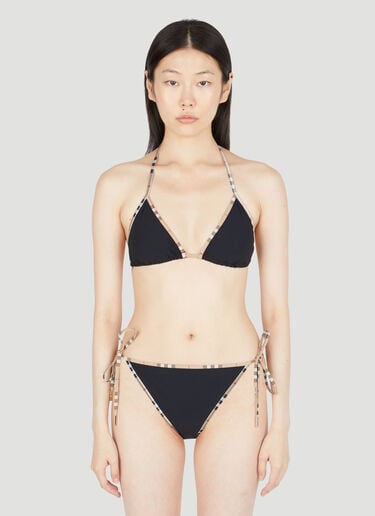 Check Triangle Bikini Burberry Check Triangle Bikini Black bur0252079