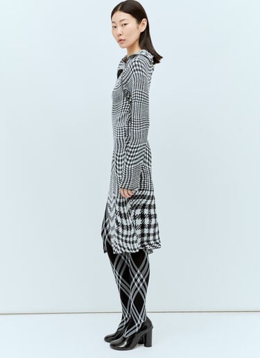 뒤틀린 하운드투스 미디 원피스 Burberry 뒤틀린 하운드투스 미디 원피스 그레이 bur0255032