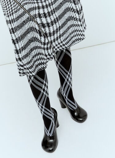 뒤틀린 하운드투스 미디 원피스 Burberry 뒤틀린 하운드투스 미디 원피스 그레이 bur0255032