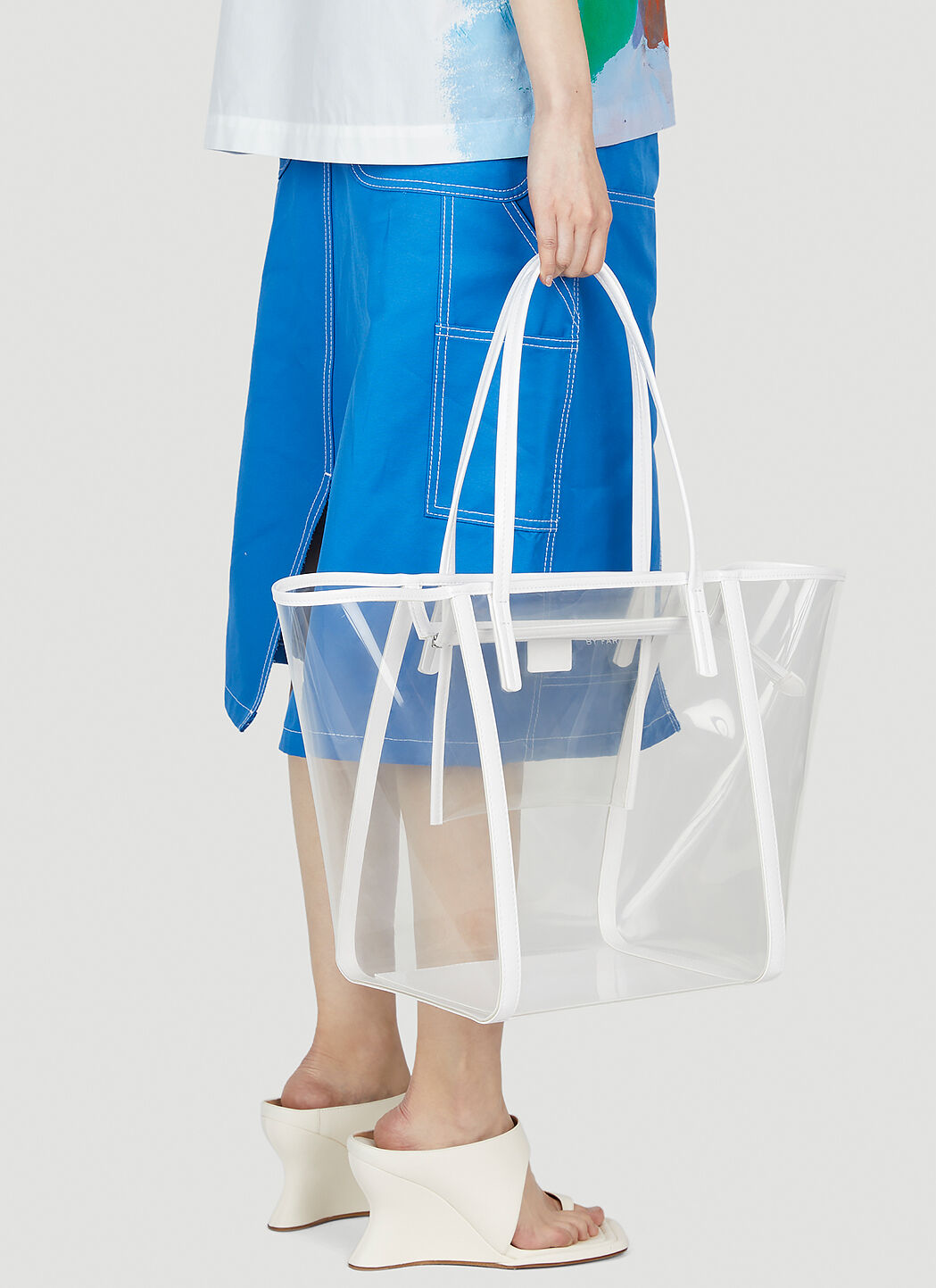 BY FAR Women's' Club Transparent Tote Bag in Transparent