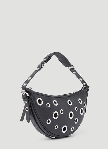 Gib Small Leather Eyelet Shoulder Bag BY FAR Gib Small Leather Eyelet Shoulder Bag Black byf0253006