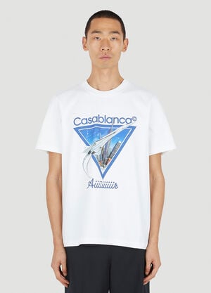 Casablanca Casablanca Aiiiiir Print T-Shirt White cbl0150006