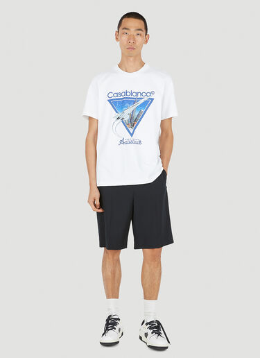 Casablanca Aiiiiir Print T-Shirt Casablanca Casablanca Aiiiiir Print T-Shirt White cbl0150006