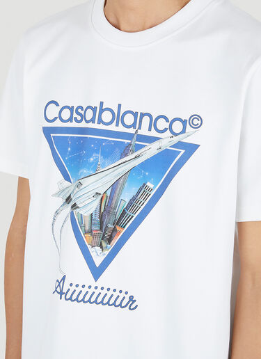 Casablanca Aiiiiir Print T-Shirt Casablanca Casablanca Aiiiiir Print T-Shirt White cbl0150006