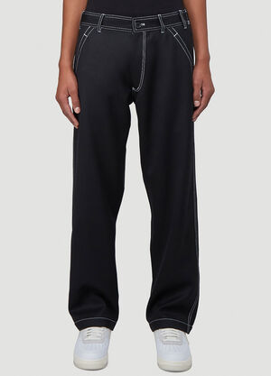 Comme des Garcons SHIRT Contrast-Stitch Pants Black cdg0140001