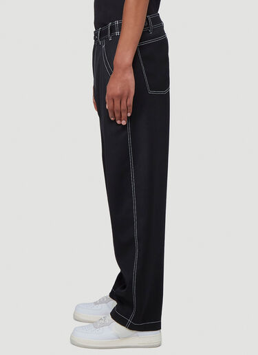 Contrast-Stitch Pants Comme des Garcons SHIRT Contrast-Stitch Pants Black cdg0140001