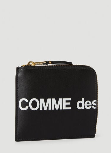 Comme des Garçons Wallet 로고 지퍼 지갑 블랙 cdw0346005