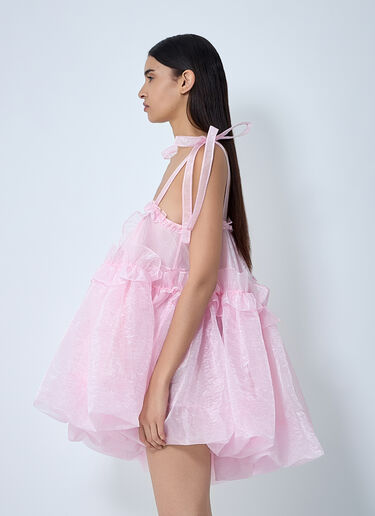 Cecilie Bahnsen Ruffle Trim Midi Dress Pink cec0262007