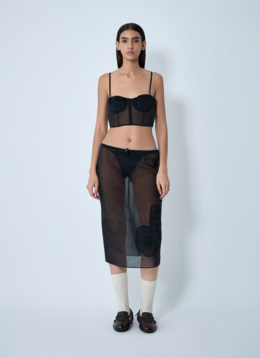 Cecilie Bahnsen Semi-Sheer Bralet Black cec0262008