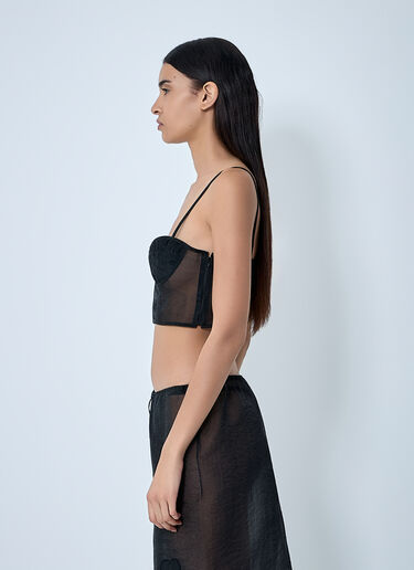 Cecilie Bahnsen Semi-Sheer Bralet Black cec0262008