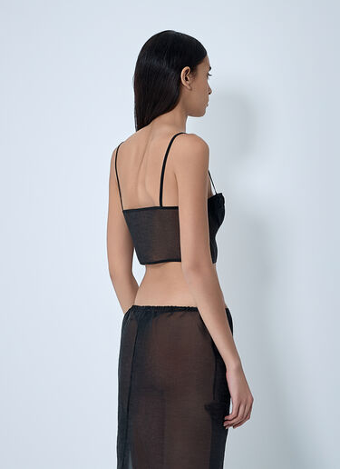 Cecilie Bahnsen Semi-Sheer Bralet Black cec0262008