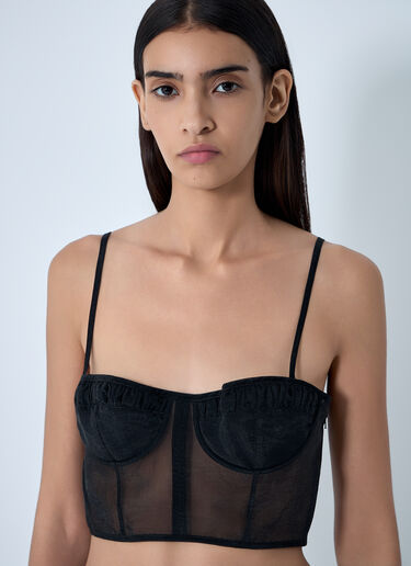 Cecilie Bahnsen Semi-Sheer Bralet Black cec0262008