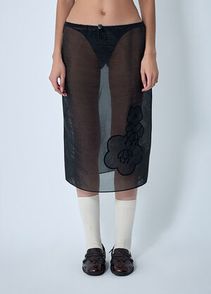 Cecilie Bahnsen Bambi Midi Skirt Black cec0262009