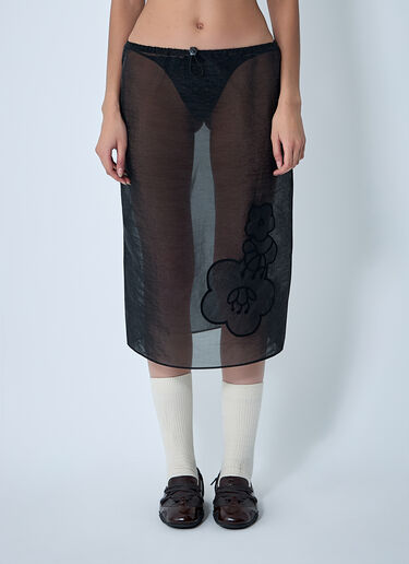 Cecilie Bahnsen Bambi Midi Skirt Black cec0262009