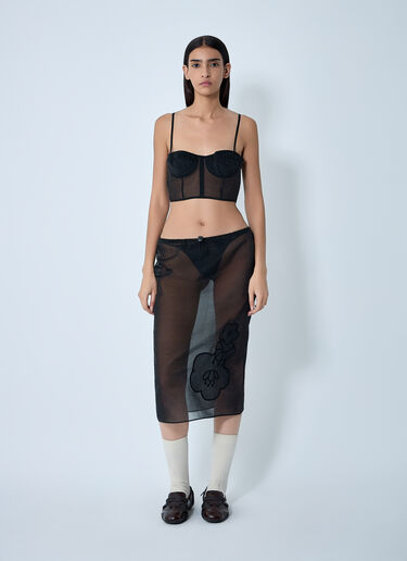 Cecilie Bahnsen Bambi Midi Skirt Black cec0262009