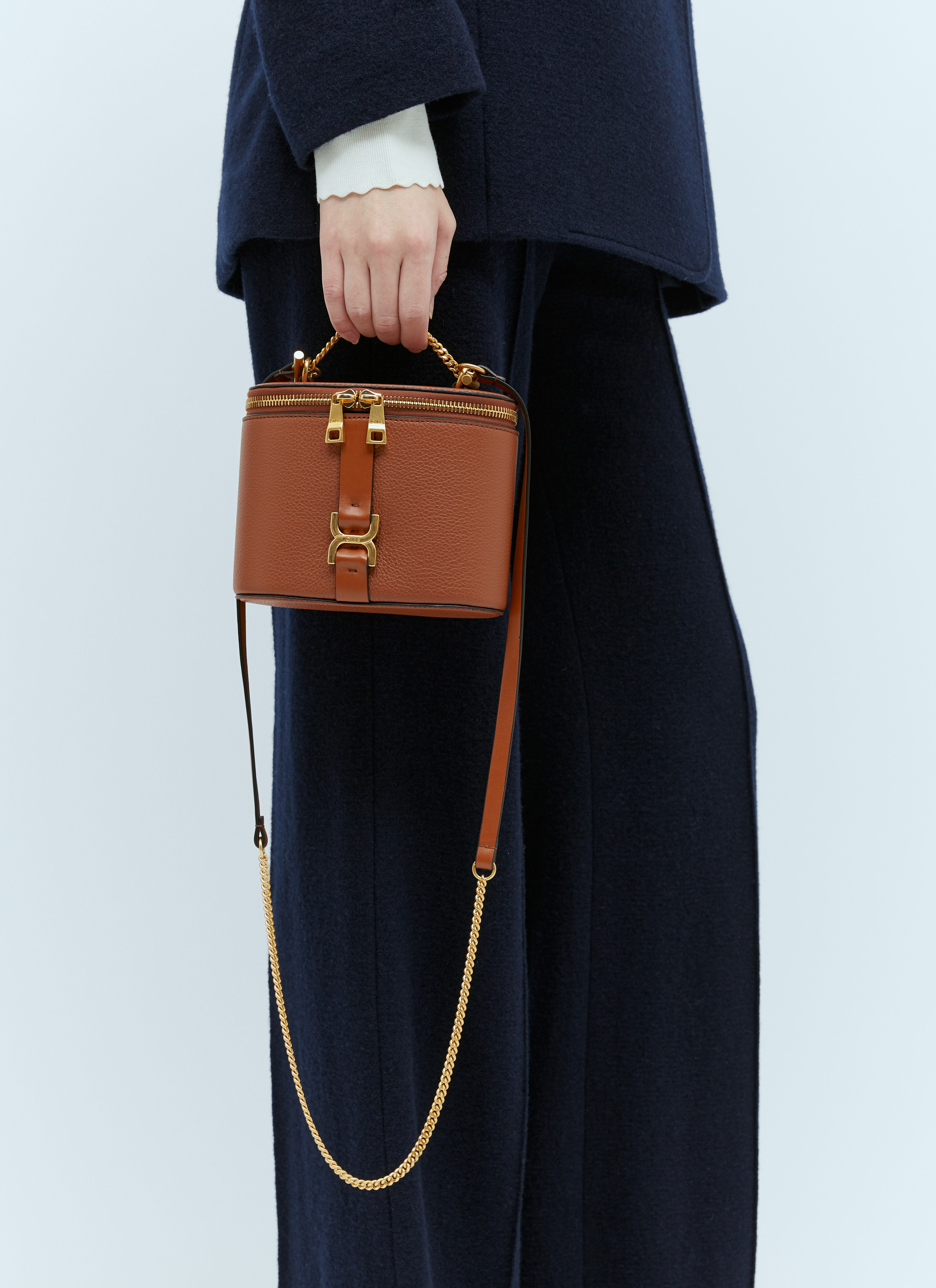 Chloé Women's' Marcie Mini Vanity Shoulder Bag in Brown | LN-CC®