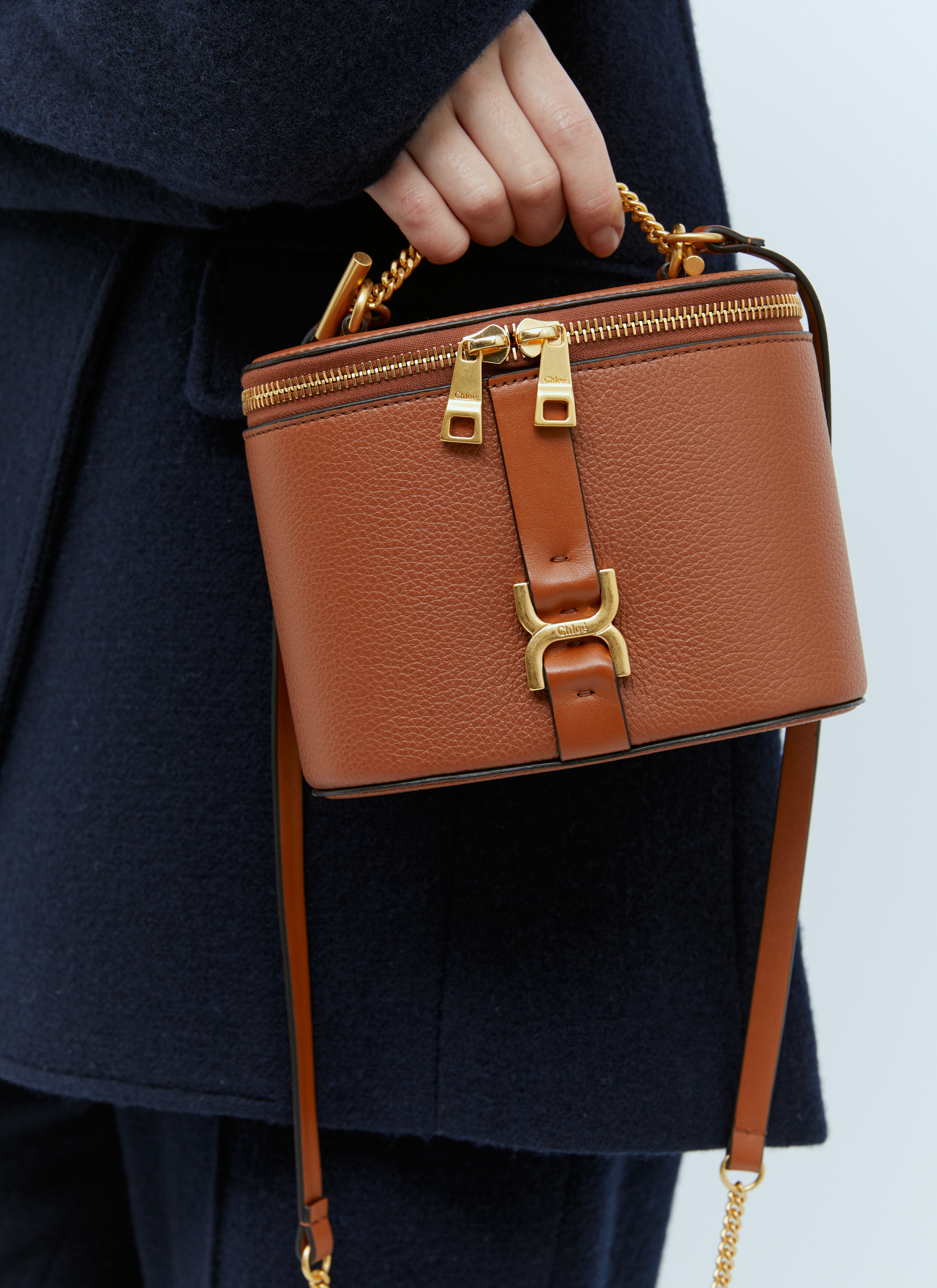 Chloé Women's' Marcie Mini Vanity Shoulder Bag in Brown | LN-CC®