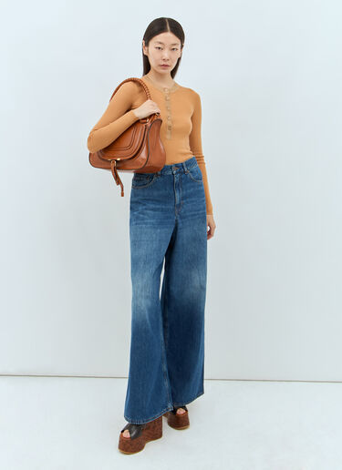 Chloé 中号 Marcie 单肩包  棕色 chl0257019