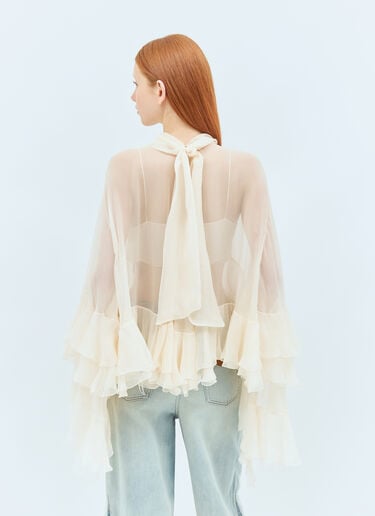 高低褶边上衣 Chloé 高低褶边上衣 乳白色 chl0258004
