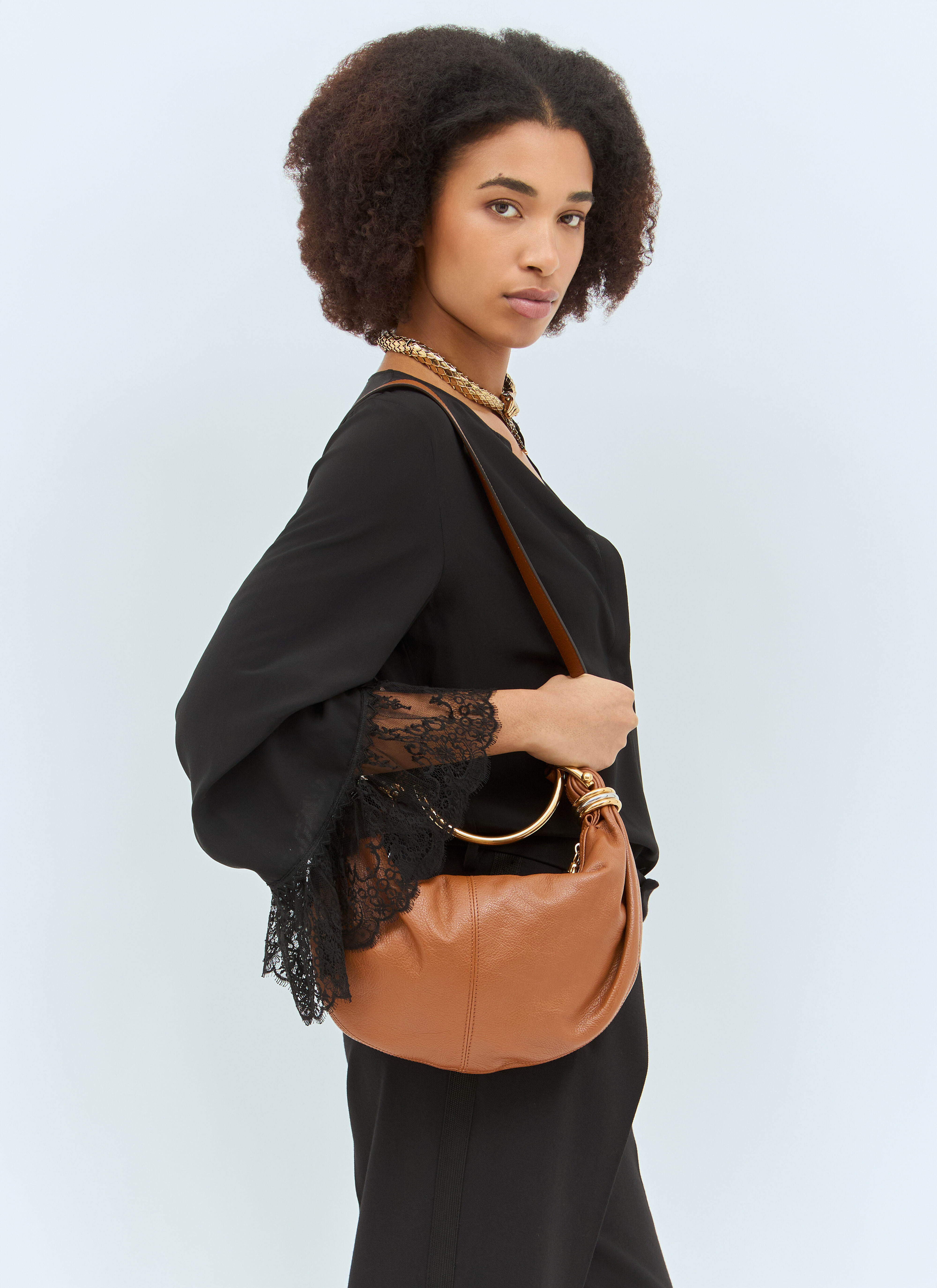 Chloé Women's' Small Bracelet Hobo Bag in Brown | LN-CC®