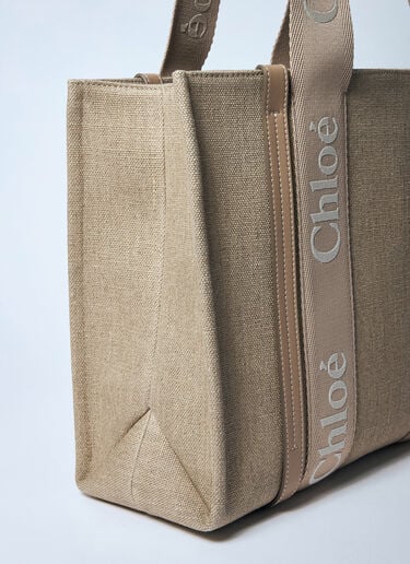 Chloé Medium Woody Tote Bag Beige chl0259043