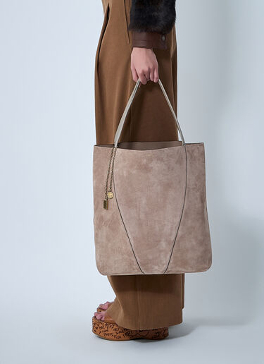 Large Suede Spin Tote Bag Chloé Large Suede Spin Tote Bag Beige chl0261046