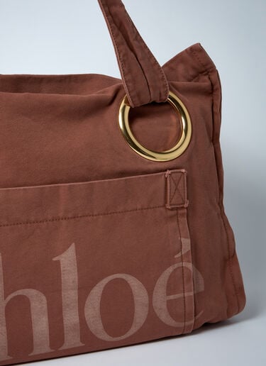 Chloé Plage Printed Tote Bag Pink chl0261049