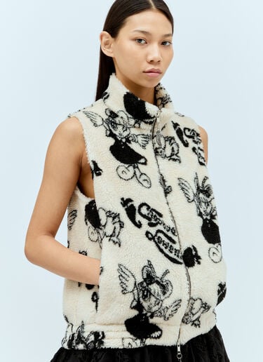 Cartoon Fleece Vest Chopova Lowena Cartoon Fleece Vest Cream cho0256008