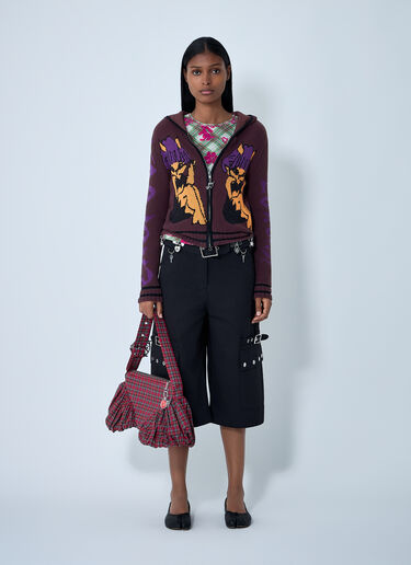 Chopova Lowena Tammie Jo Zip-Up Cardigan Brown cho0262006