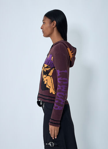 Chopova Lowena Tammie Jo Zip-Up Cardigan Brown cho0262006