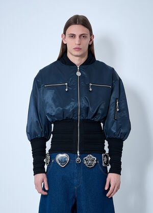 Chopova Lowena Little Birdy Bomber Jacket Blue cho0360011