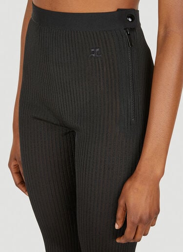 Transparent Knit Pants Courrèges Transparent Knit Pants Black cou0248013