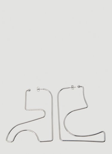 XL AC 耳环 Courrèges XL AC 耳环 银色 cou0251044